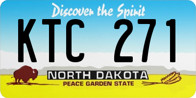 ND license plate KTC271