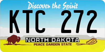 ND license plate KTC272