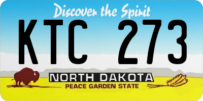 ND license plate KTC273