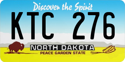 ND license plate KTC276