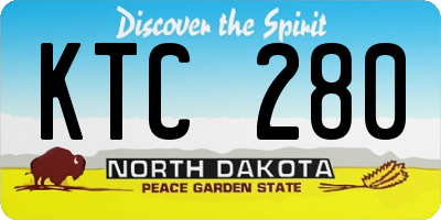 ND license plate KTC280