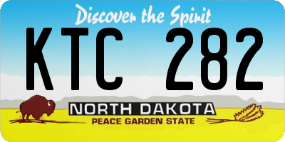 ND license plate KTC282
