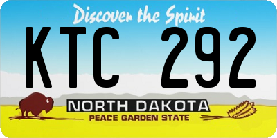 ND license plate KTC292