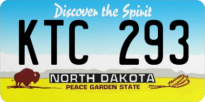 ND license plate KTC293