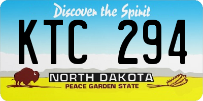 ND license plate KTC294
