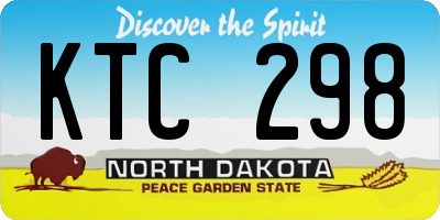 ND license plate KTC298