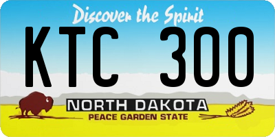 ND license plate KTC300