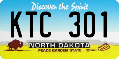 ND license plate KTC301