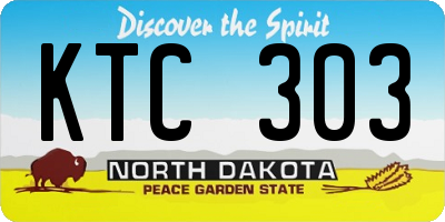ND license plate KTC303