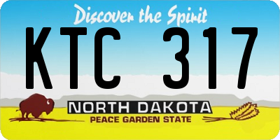 ND license plate KTC317