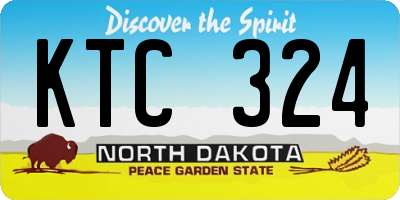 ND license plate KTC324
