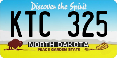 ND license plate KTC325
