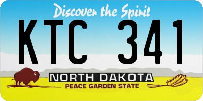 ND license plate KTC341