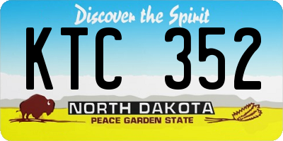ND license plate KTC352