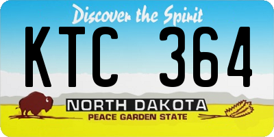 ND license plate KTC364