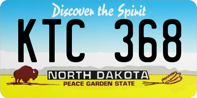 ND license plate KTC368