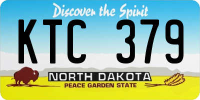 ND license plate KTC379