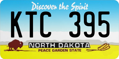 ND license plate KTC395