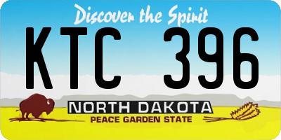 ND license plate KTC396