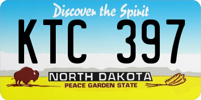 ND license plate KTC397