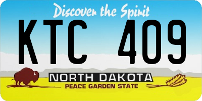 ND license plate KTC409