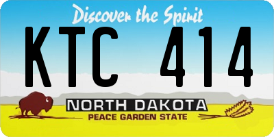 ND license plate KTC414