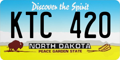 ND license plate KTC420