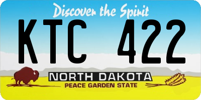 ND license plate KTC422