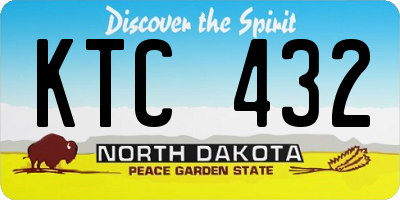 ND license plate KTC432
