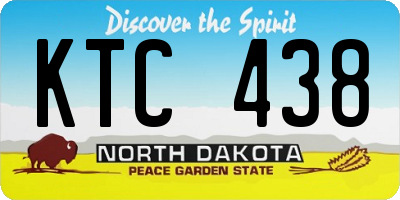 ND license plate KTC438