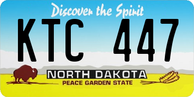 ND license plate KTC447