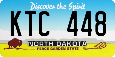 ND license plate KTC448