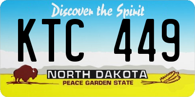 ND license plate KTC449