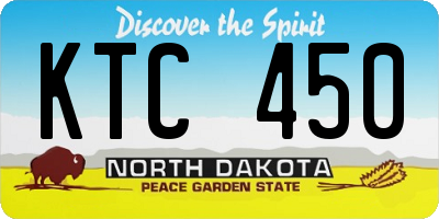 ND license plate KTC450