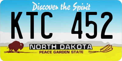 ND license plate KTC452