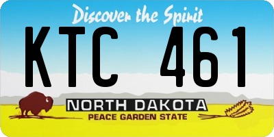 ND license plate KTC461