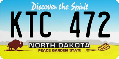 ND license plate KTC472