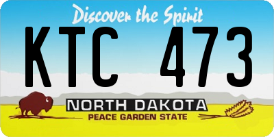 ND license plate KTC473
