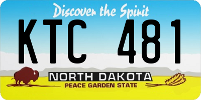 ND license plate KTC481