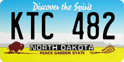 ND license plate KTC482