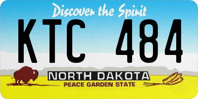 ND license plate KTC484