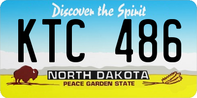 ND license plate KTC486