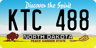 ND license plate KTC488