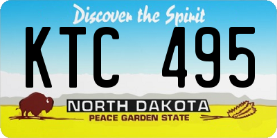 ND license plate KTC495