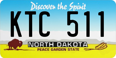 ND license plate KTC511