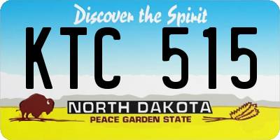 ND license plate KTC515
