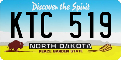 ND license plate KTC519