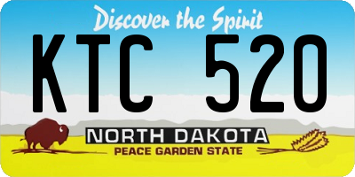 ND license plate KTC520