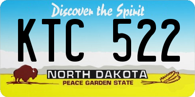 ND license plate KTC522