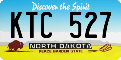 ND license plate KTC527